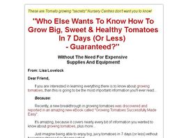 Go to: The Complete Tomato Growing System