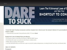 Go to: Dare To S-uck: The 9 Universal Laws Of Getting It Done