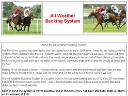 Go to: All Weather Backing System