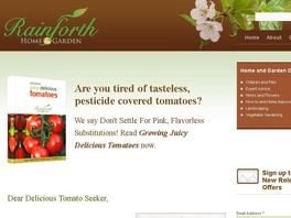 Go to: Growing Juicy Delicious Tomatoes