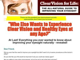 Go to: Clear Vision For Life: The All Natural Guide