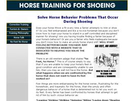 Go to: Solve Horse Behavior Problems That Occur During Shoeing And Trimming