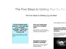 Go to: Five Steps To Getting Your Ex Back