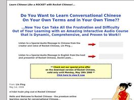 Go to: Learn Chinese- Rocket Chinese. Earn Top Dollar Selling A Top Product