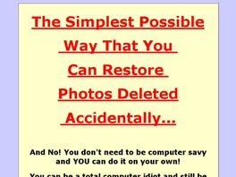 Go to: The Simplest Possible Way To Restore Deleted Photos...