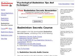 Go to: Badminton Secrets