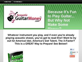 Go to: Acoustic Guitar Money: Hundreds Per Week W/ Acoustic Music!