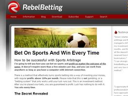 Go to: Bet on sports and win every time | RebelBetting