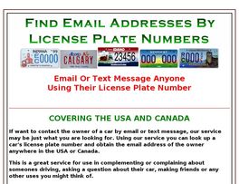 Go to: Find Email Addresses By License Plate Number.