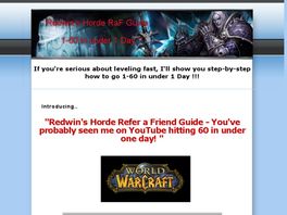 Go to: Redwin's World of Warcraft Horde Recruit a Friend Leveling Guide