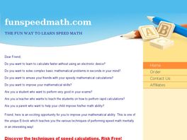 Go to: Learn Speed Math In A Week.
