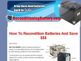 Go to: Battery Reconditioning Video Sales Page Converts 1:11!