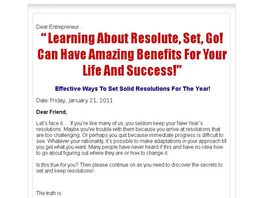 Go to: Resolute, Set, Go! Effective Ways To Set Solid Resolutions!