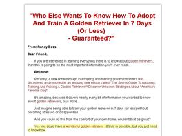 Go to: The Secrets To Adopting And Training A Golden Retriever