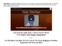 Go to: "affiliate Marketing With Roy Carter!" - 12 Month Course!