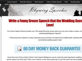 Go to: Rhyming Wedding Speech Guides