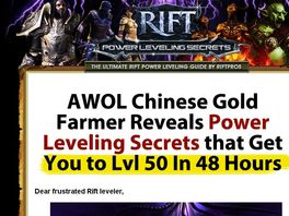 Go to: Rift Power Leveling Secrets: 0-50 In 48 Hours