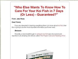 Go to: The Proper Care and Feeding of Koi