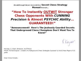 Go to: Underground Chess Strategies Exposed!