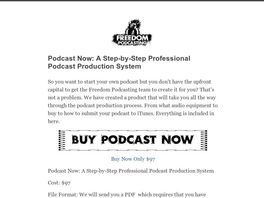 Go to: Podcast Now: A Step-by-step Professional Podcast Production System