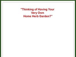 Go to: Start Saving Money with your own Herb Garden