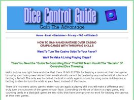 Go to: Guide To Controlling Dice In Craps Games