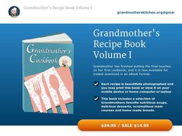 Go to: Grandmother's Recipe Book Volume I, Best Seller, Great Conversions