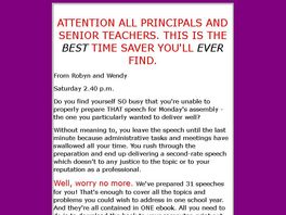 Go to: Speeches For Principals And Teachers