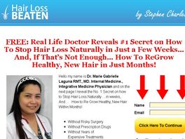 Go to: Hair Loss Ecourse With Qualified Doctor. $75 Commision.