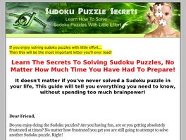 Go to: Sudoku Puzzle Secrets.