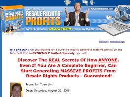 Go to: Resale Rights Profits - Generate Massive Cash Now!