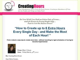 Go to: Creating Hours: Time Management For Busy Parents