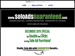 Go to: Guaranteed Solo Ad Traffic - Get 1500+ Clicks - Sales Guaranteed