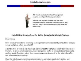 Go to: Workplace Safety Professionals Income Opportunities.
