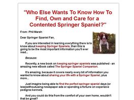 Go to: The Springer Spaniel Companion - A Complete Guide