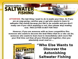 Go to: Beginners Guide To Saltwater Fishing.