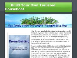 Go to: Dream Building - Build Your Own Trailered Houseboat