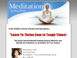 Go to: Meditation For Busy Minds -- 75% Commission.