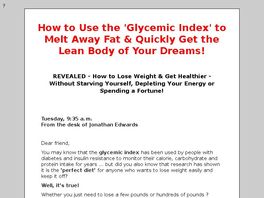 Go to: Eat Smart, Lose Weight: The Glycemic Index Revealed