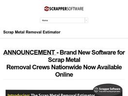 Go to: Scrap Metal Removal Estimator - Killer Software In Recycling Niche!