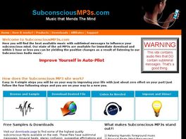 Go to: Subconscious Mp3s - Subliminal Audio