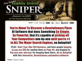 Go to: SEO Software Se Sniper "brought SEO To It's Knees!"