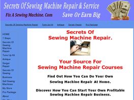 Go to: Secrets Of Sewing Machine Repair