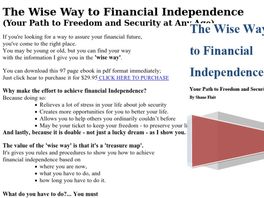 Go to: Wise Way To Financial Independence - Your Way To Freedom.