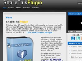Go to: Sharethisplugin - Viral Facebook Plugin For Wordpress