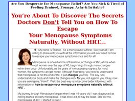 Go to: How To Escape Your Menopause Symptoms, Naturally! Affiliates Get 50%.