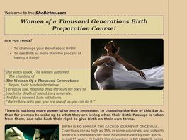Go to: She Births: Women Of A Thousand Generations Birth Prep Course (Basic.