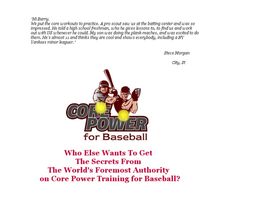 Go to: Core Power For Baseball