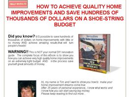 Go to: Quality "Shoe-string" Home Improvements