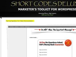 Go to: Marketer's Toolkit For Wp - Short Codes Deluxe